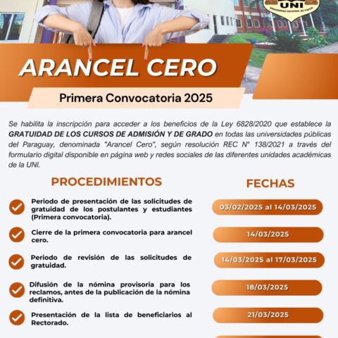 primera convo arancel cero 2025