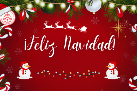 Red and White Christmas Business Card Landscape (1)