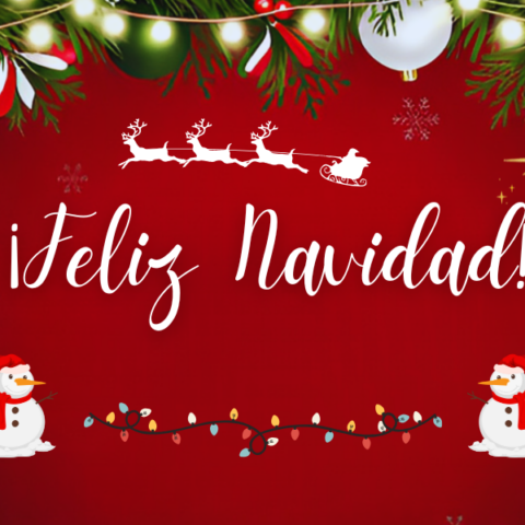 Red and White Christmas Business Card Landscape (1)